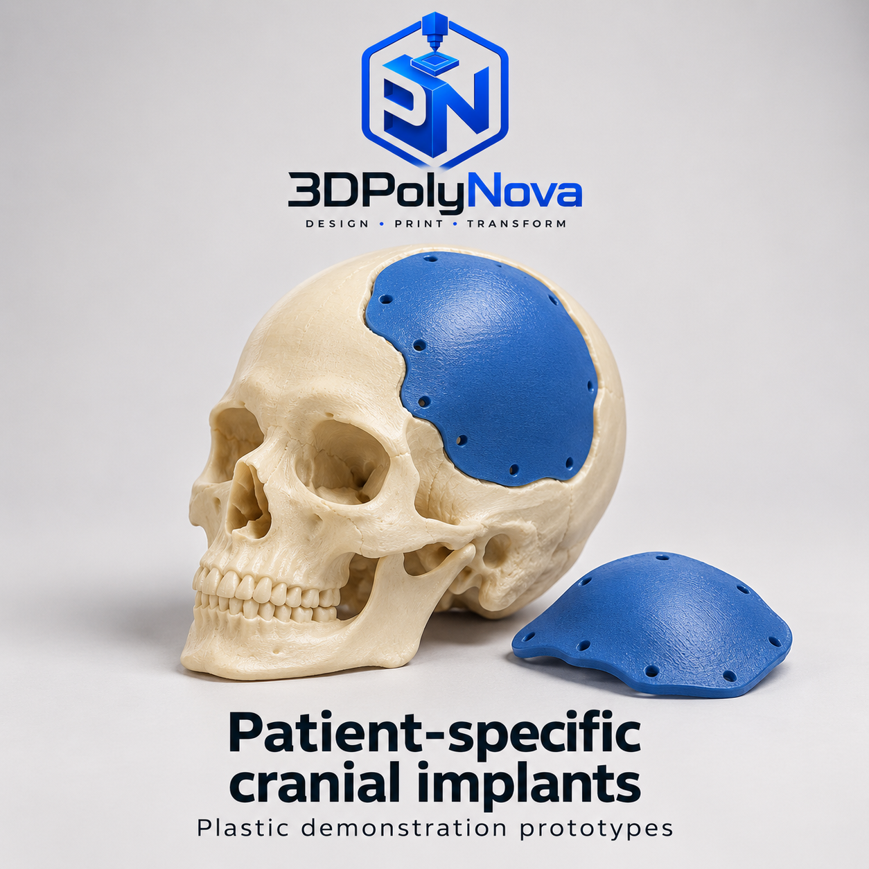 Healthcare & Educational Models: Cranial patch prototype display-5