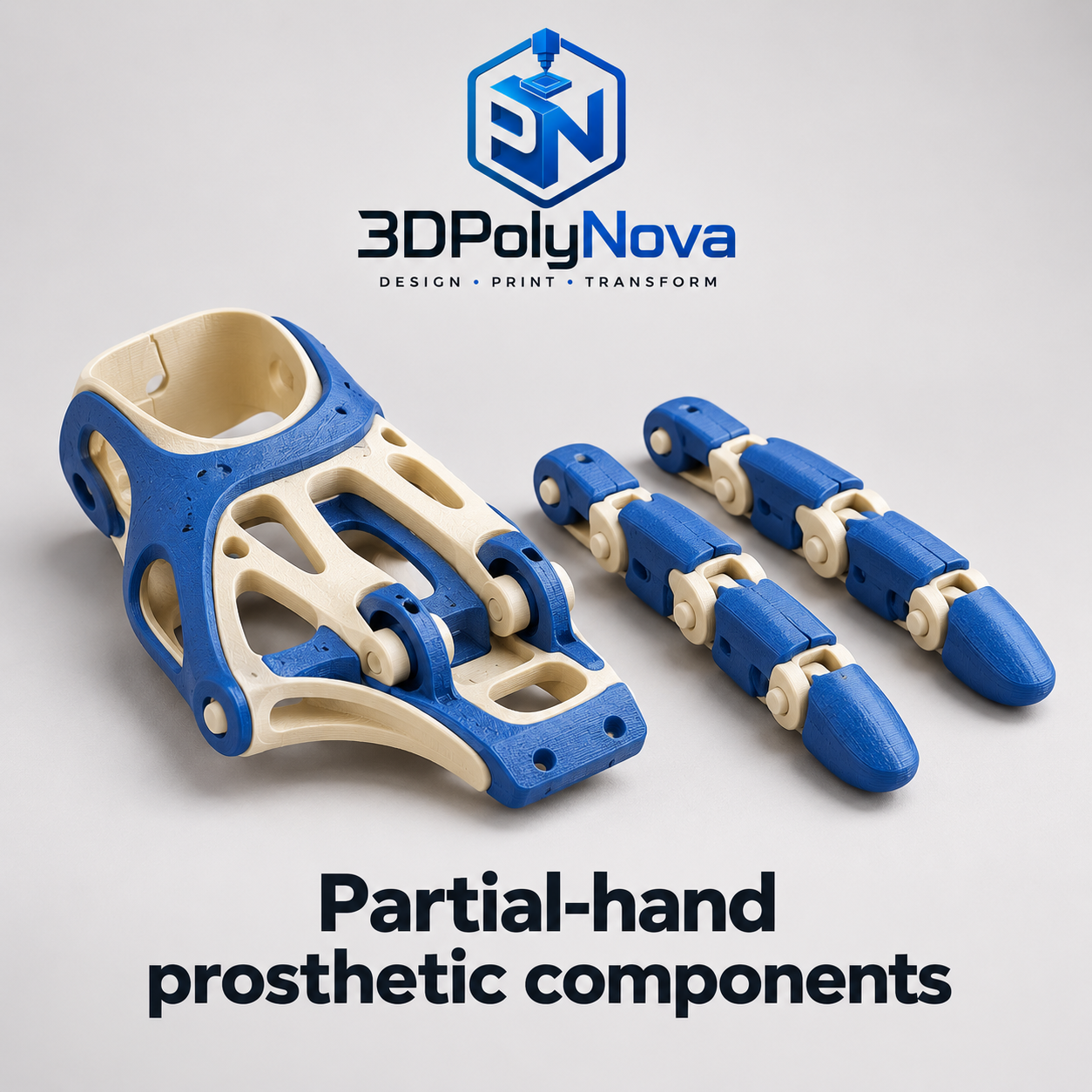 Healthcare & Educational Models: Modular 3D-Printed Hand Components-10