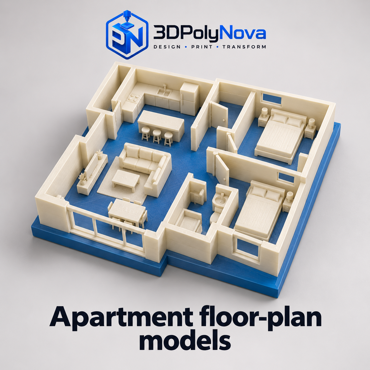 Architecture & Construction: Apartment floor-plan models-4