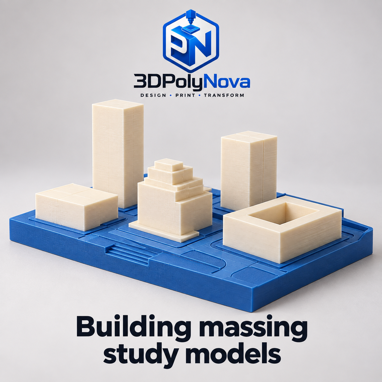 Architecture & Construction: Building massing study models-5