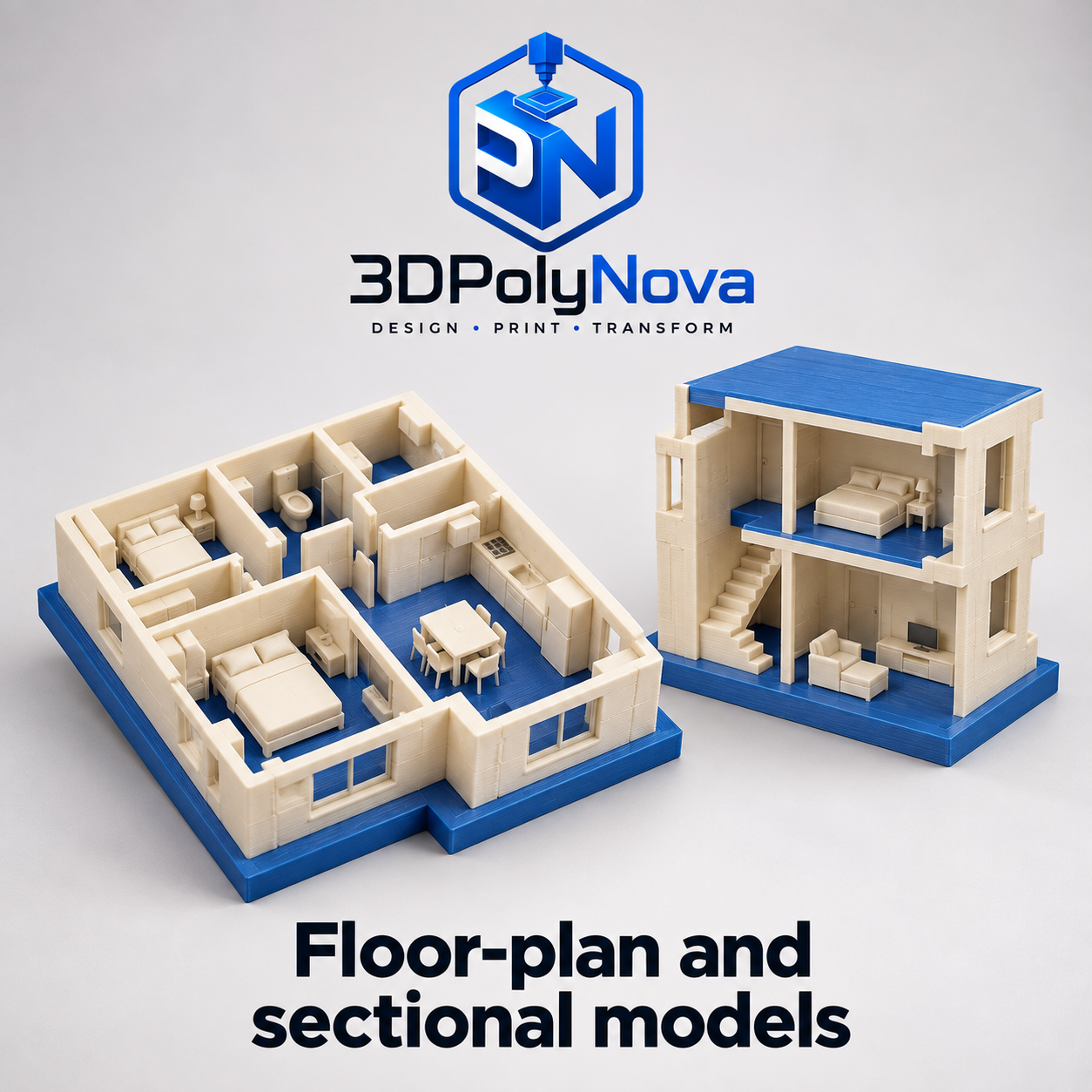 Architecture & Construction: Floor-plan and sectional models-2