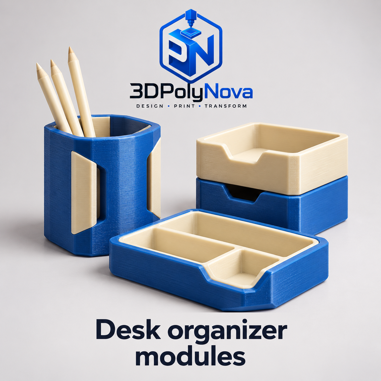 On-demand Custom 3D Products: Desk organizer modules-5