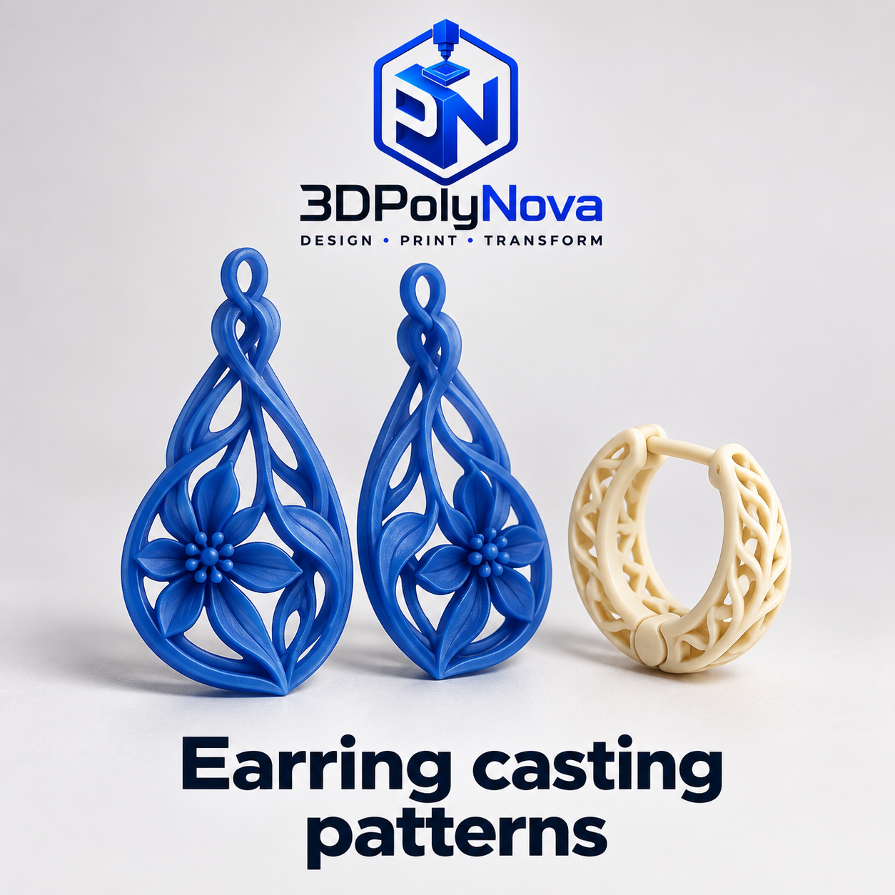 On-demand Custom 3D Products: Earring casting patterns-4